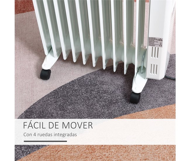 Aquecedor a Óleo HOMCOM 820-275V90 Branco