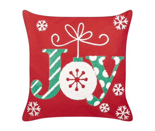 Beliani Almofada decorativa GINGERBREAD Vermelho