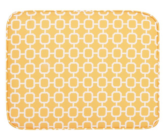 Beliani Almofada de assento para exterior FIJI Amarelo