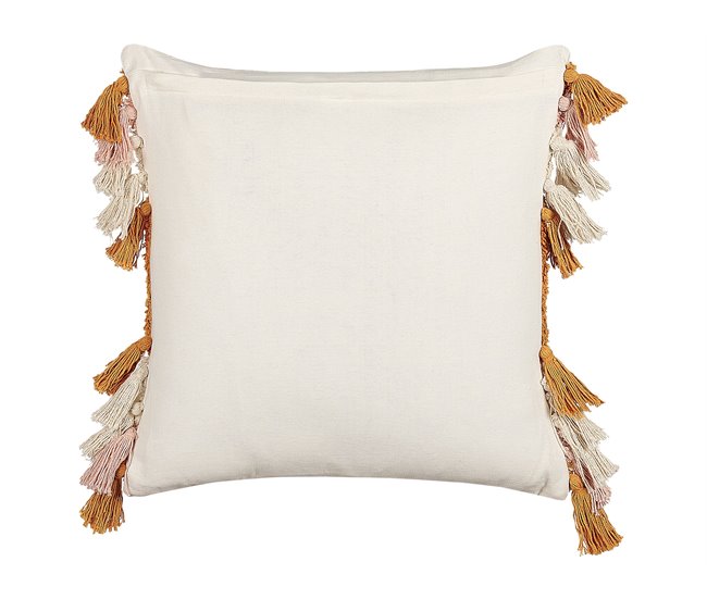 Beliani Almofada decorativa LABLAB Bege