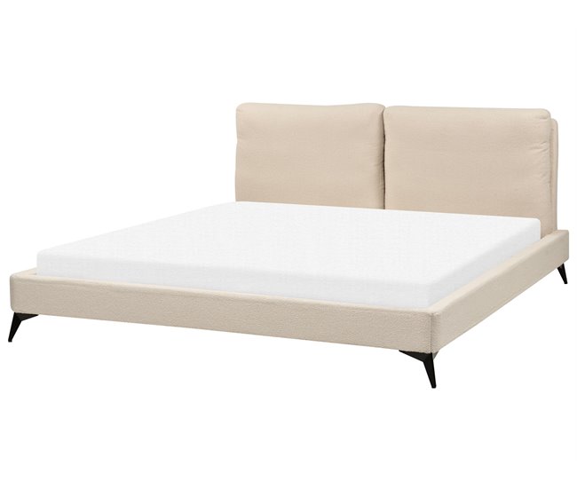 Beliani Cama Bouclé MELLE 195x240 Bege