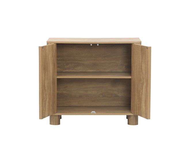 Aparador exótico efeito madeira de manguier 2 portas reversíveis 80 Madeira