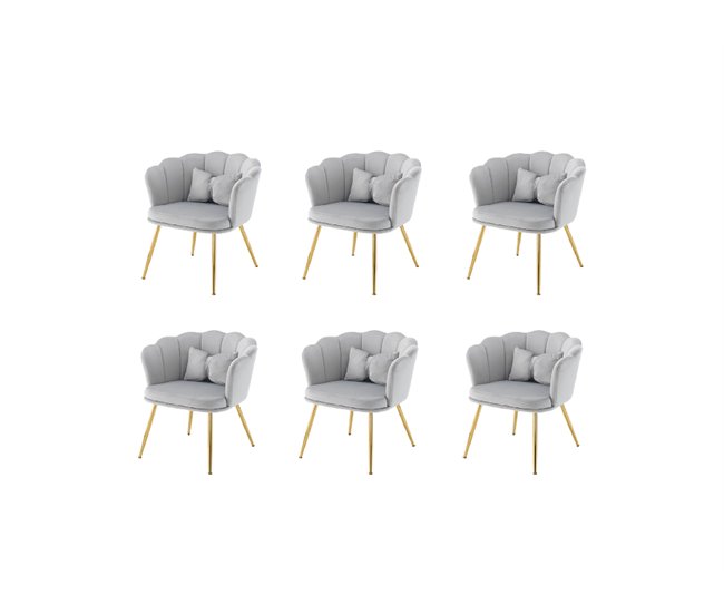 Conjunto de 6 candeirâoes de veludo