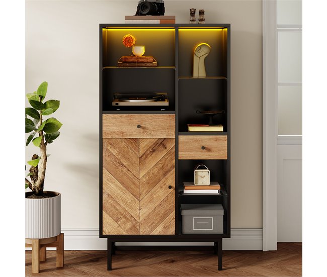 Aparadores Preto/ Madeira