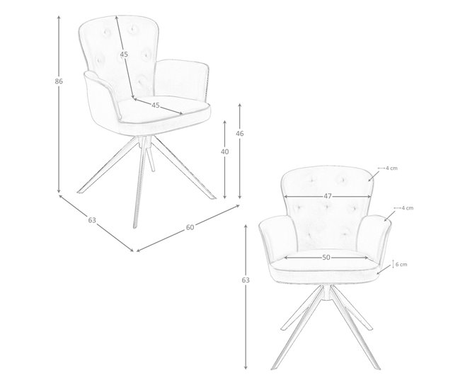 ANGEL CERDA Cadeira giratória em pele de verde escuro Verde