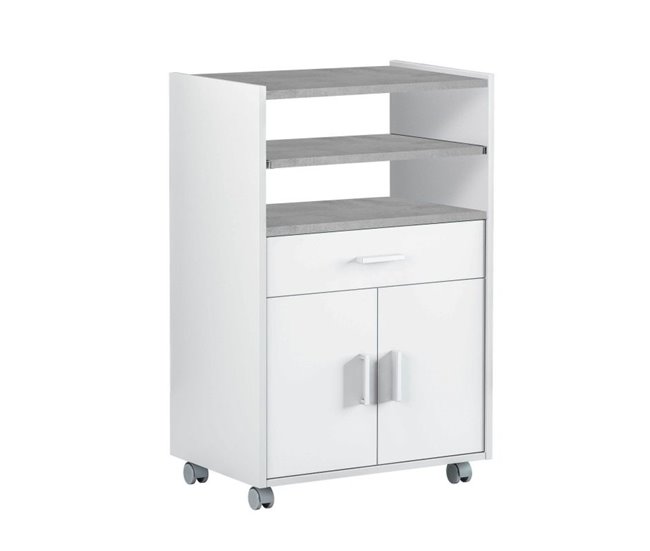 Armário para micro-ondas Básico Branco/cinza