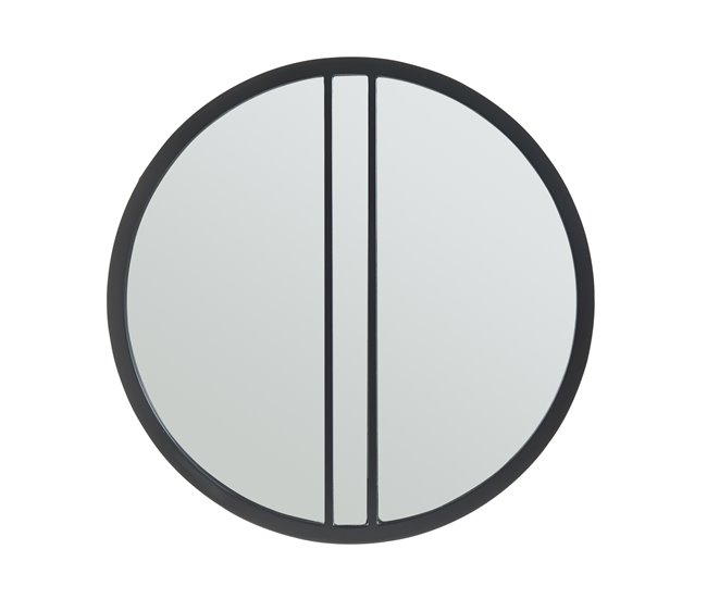 [en.casa] Espelho de parede Suomussalmi redondo MDF Preto