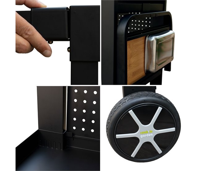 Aparador para plancha, clip-on Preto