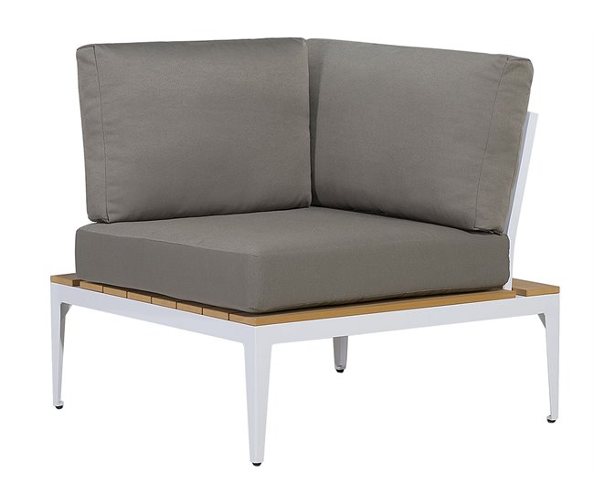 Beliani Conjunto lounge POSITANO Cinza Escuro