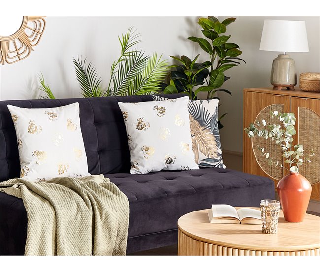 Beliani Almofada decorativa GOLDENROD 45x45 Branco