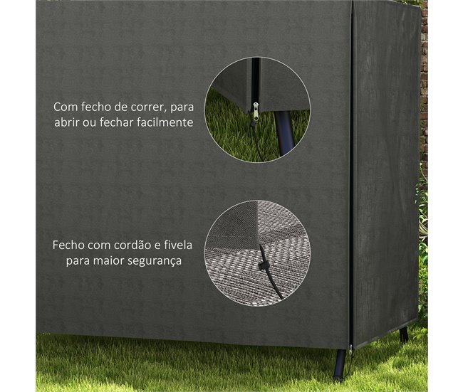 Capa para Móveis de Jardim Tecido Oxford Outsunny Cinza