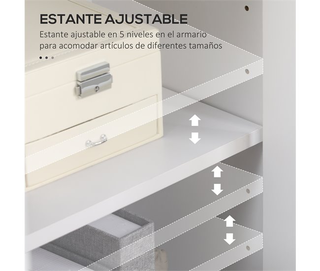 Vitrine Sala de Estar Melamina de Madeira, MDF e Vidro Temperado 60 Branco