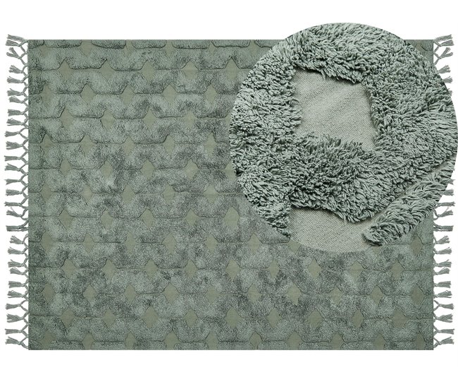 Beliani Pelos curtos KARS 160x230 Verde