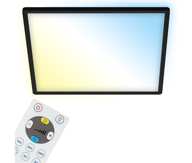 Plafon SLIM LED 1 18W 29cm quadrado marca BRILONER Preto