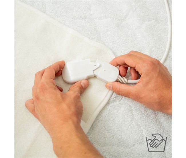 Aquecedor de Camas Elétrico Duplo Branco