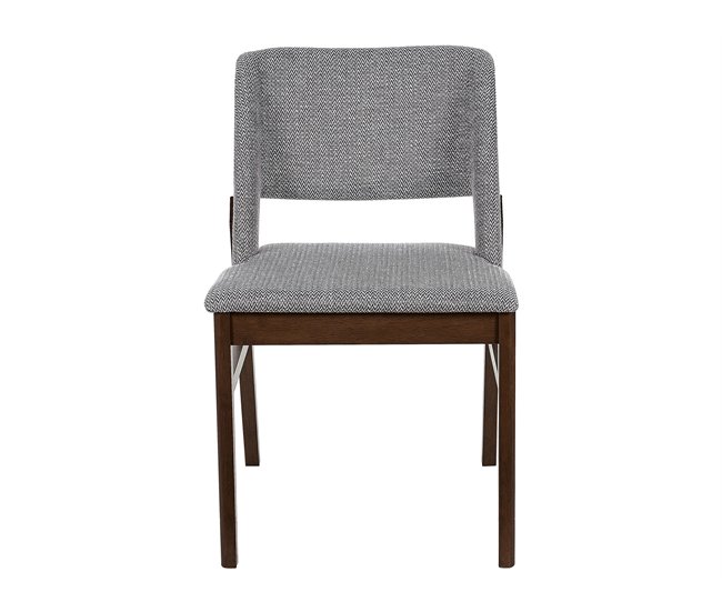 Beliani Silla de comedor BELLA Cinza Claro