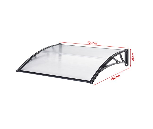 Toldo exterior Mellerud  para portas com proteção  policarbonato 120x100 Transparente