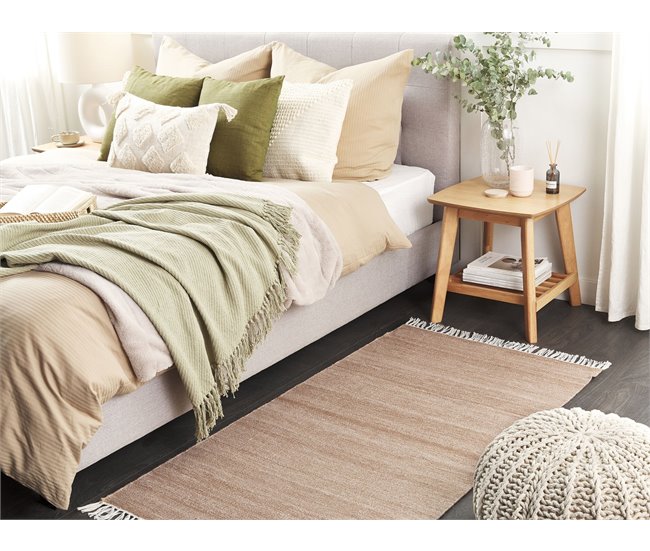 Beliani De tejido plano MALHIA 80x150 Areia