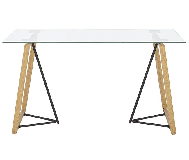 Beliani Mesa de jantar TACOMA 80x140 Transparente
