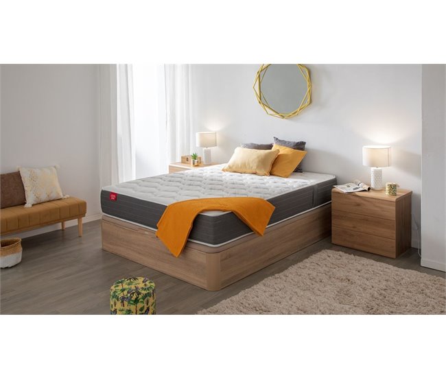 Colchão DREAMLIGHT 8K PIKOLIN de molas de fio contínuo Normablock + sommier grátis Pikolin color branco 