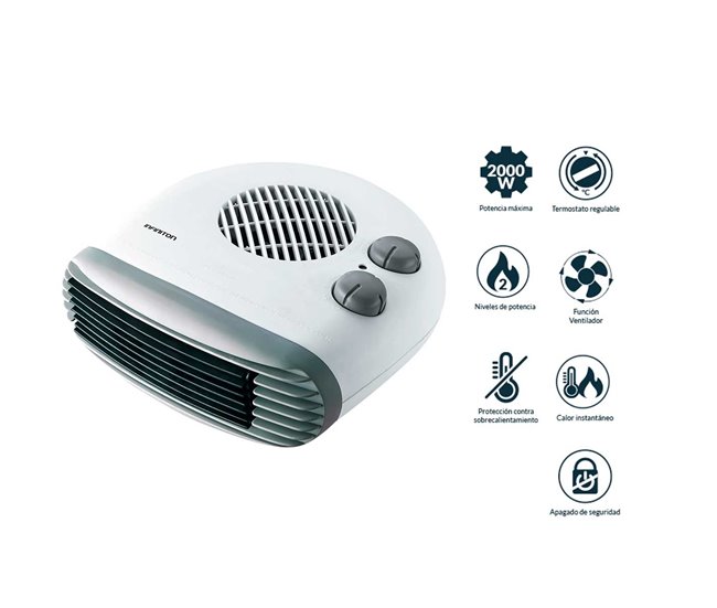Aquecedor com ventilador horizontal Infiniton HBP-320C - 2000W Branco/cinza