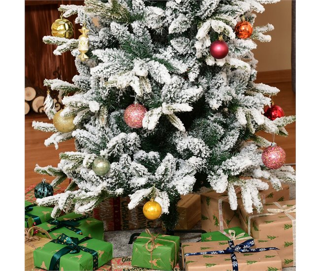 Árvore de Natal PVC, PE, Aço HOMCOM, casa - natal Multicor