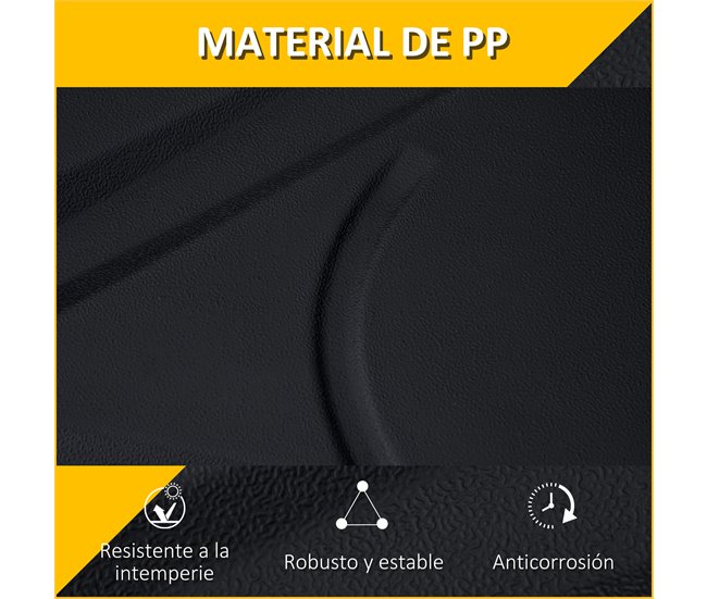 Base para Chapéu de Sol com 4 Peças PP Outsunny 89x89 Preto