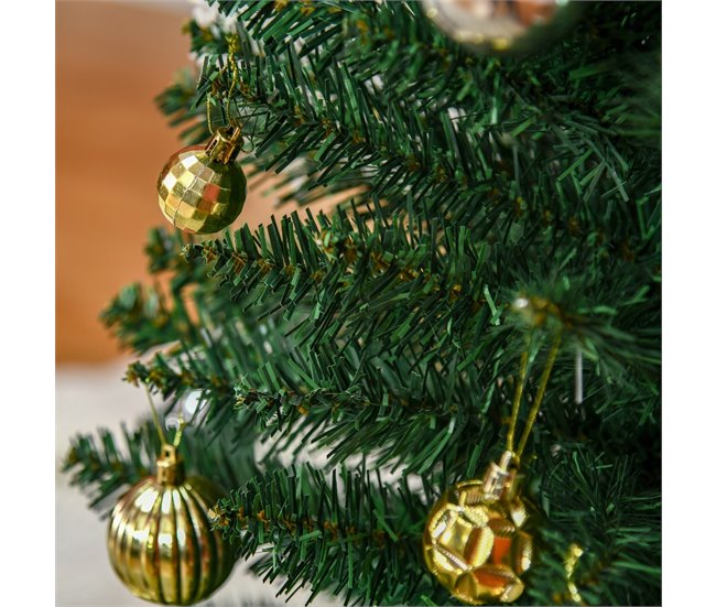 Árvore de Natal PVC, metal e plástico HOMCOM, casa - natal Verde