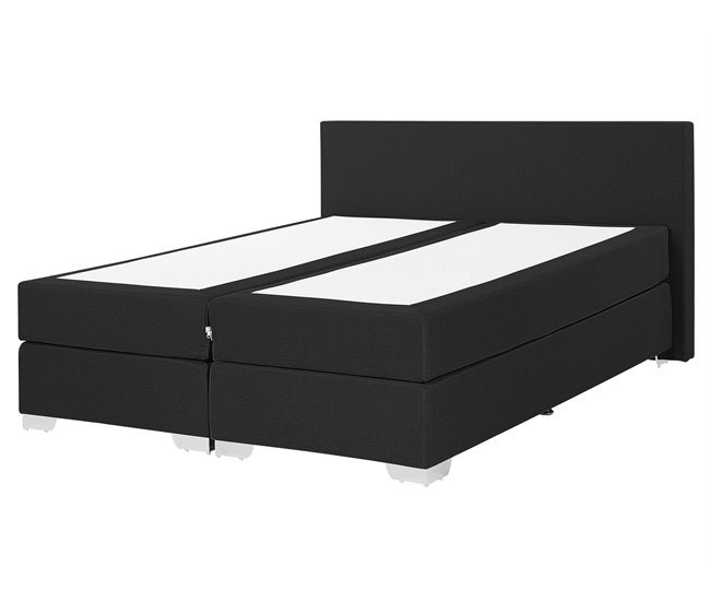 Beliani Cama continental Poliéster PRESIDENT 170x210 Preto