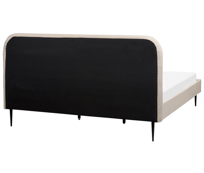 Beliani Cama com estrado Bouclé FLAYAT 193x215 Bege