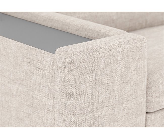 Chaise longue com cama HOXTON Bege
