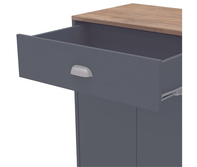 Asfeld Buffet Rack para garrafas de cozinha móveis auxiliares Cinza