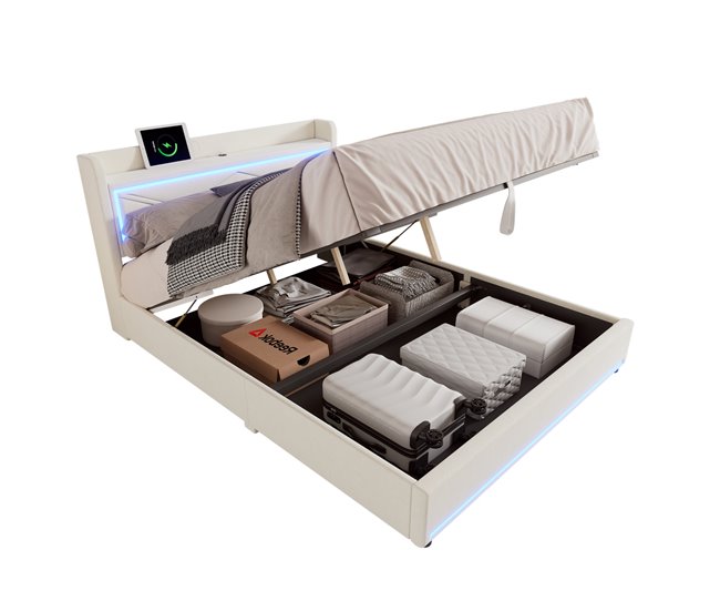 Cama com arrumação 200x160