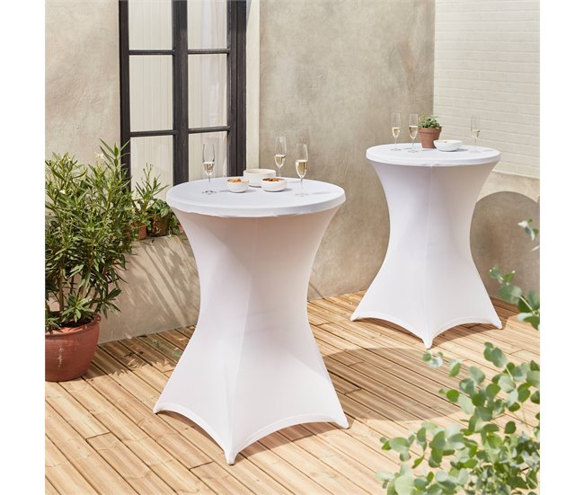 Conjunto de 2 capas - GALA - Capas para mobiliário de jardim com Branco