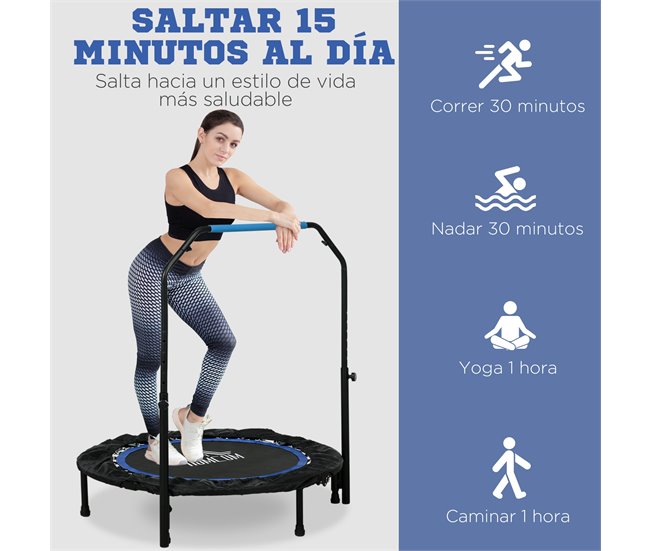 Trampolim Fitness Aço, PP e Tecido Oxford HOMCOM Azul