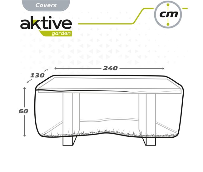 Cobertura impermeável para mesa de jardim Aktive Garden Bege