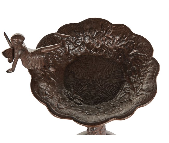 Beliani Fuente de bano para pájaros LARK Castanho