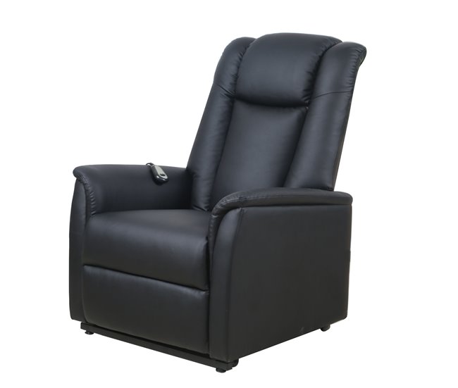 Poltrona relax elétrica pele sintética MAX Preto