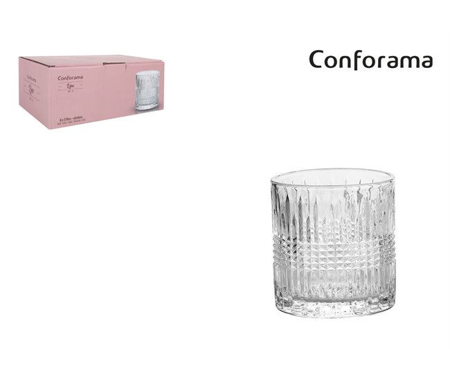 Conjunto de copos LINE 6 peças 0,275 litros marca CONFORAMA Transparente