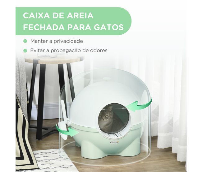 Caixa de Areia para Gatos PP e PC PawHut Verde