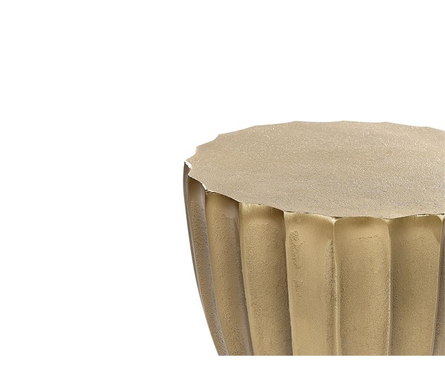 Beliani Mesa auxiliar OUYEN Dourado