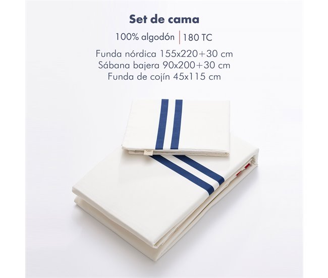 Conjunto de 3 INDIVIDUAIS 100% Algodão El Ganso Cru