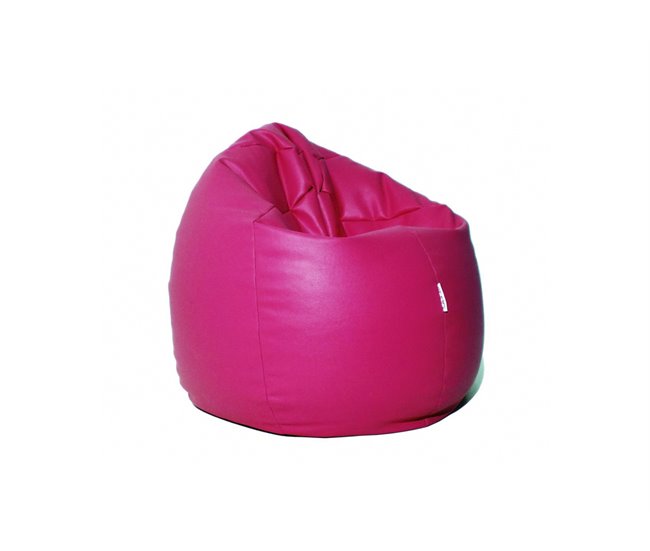 Puff PERA rosa couro sintético 60x100x60cm Rosa