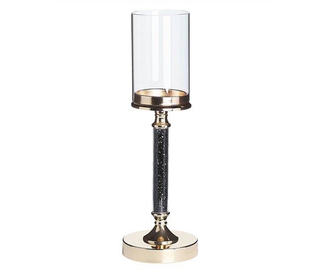 Beliani Candelabro ABBEVILLE Preto/ Dourado