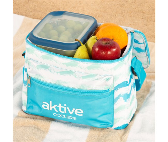 Aktive Pack de praia com guarda-chuva + cooler + 2 cadeiras Azul