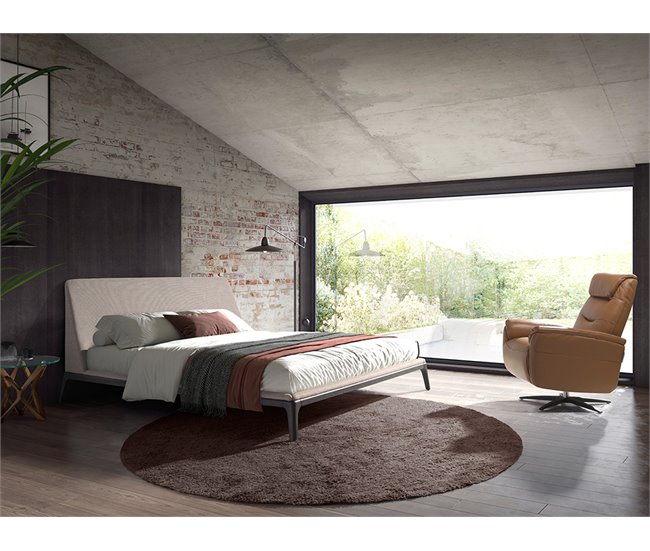 ANGEL CERDA Poltrona giratório em pele castanha Castanho