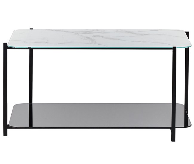 Beliani Mesa de centro GLOSTER 77x47 Preto