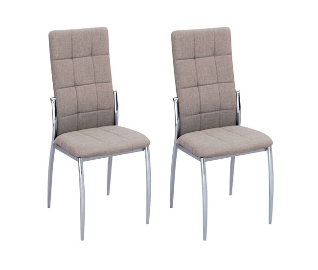 Pacote com 2 cadeiras de jantar estilo moderno Jana Castanho