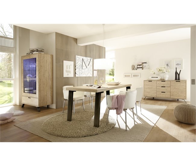 Armário expositor 2 portas e 1 gaveta PALMA Carvalho