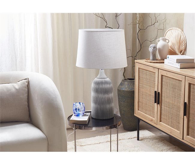 Beliani Lámpara de mesa GEORGINA Azul